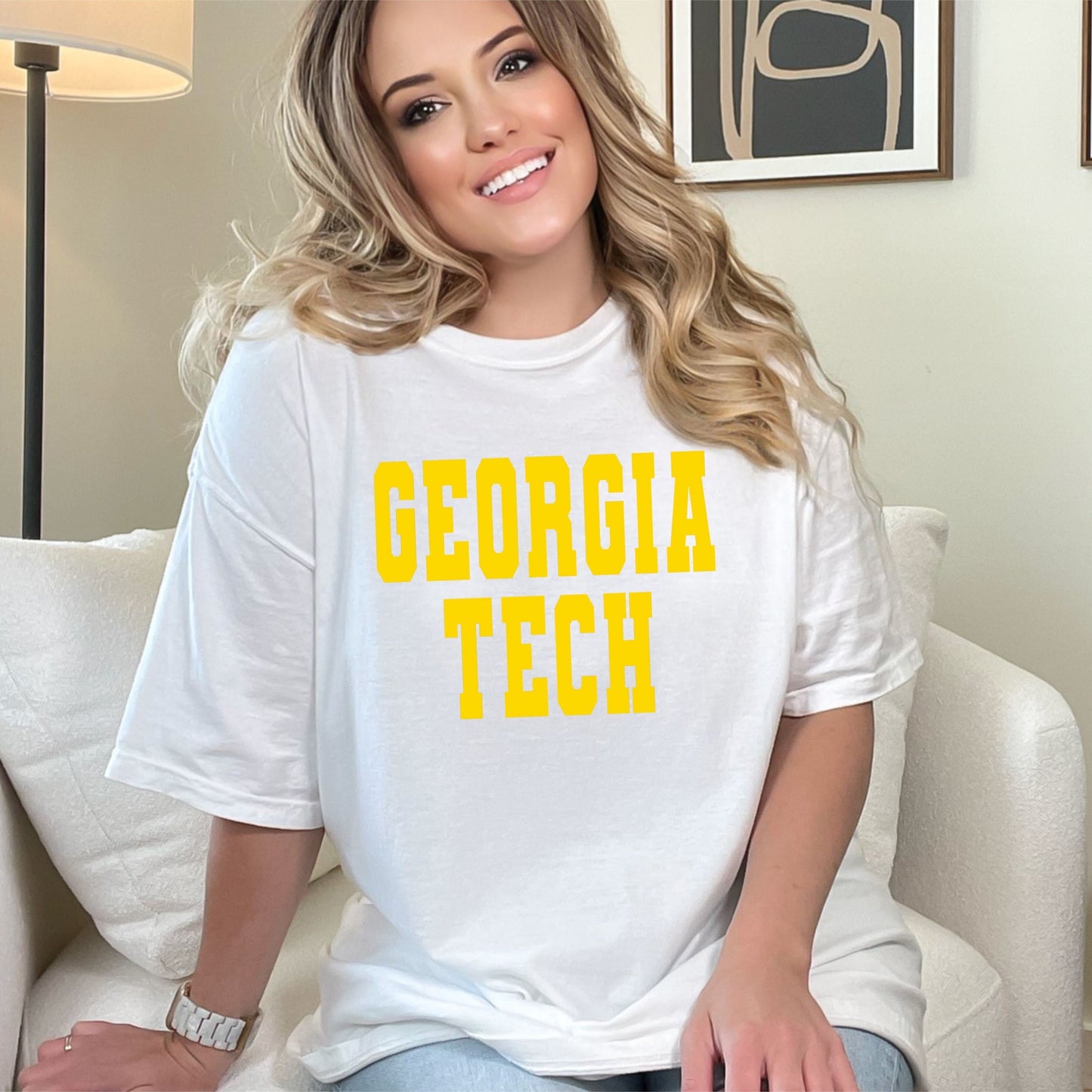 Georgia Tech Gold Spangle Tee