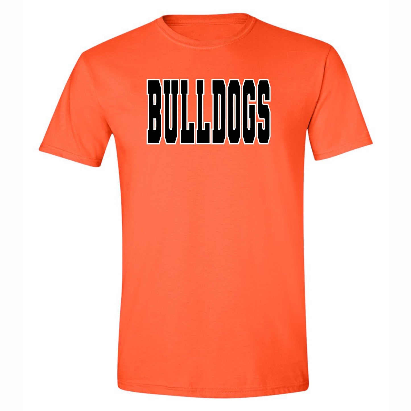 Bulldogs Black Spangle Orange Tee