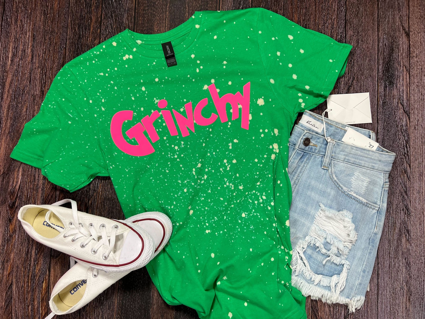 Grinchy Puff Bleach Tees