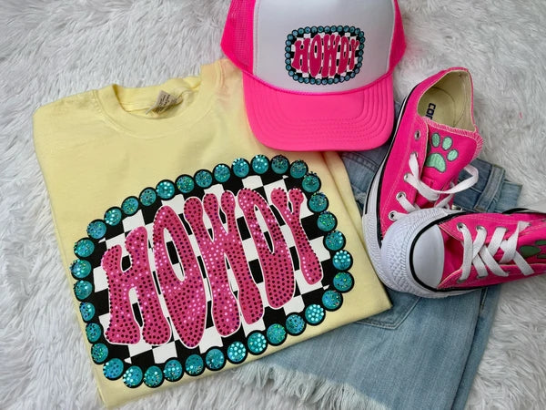 Howdy Pink and Teal Beads