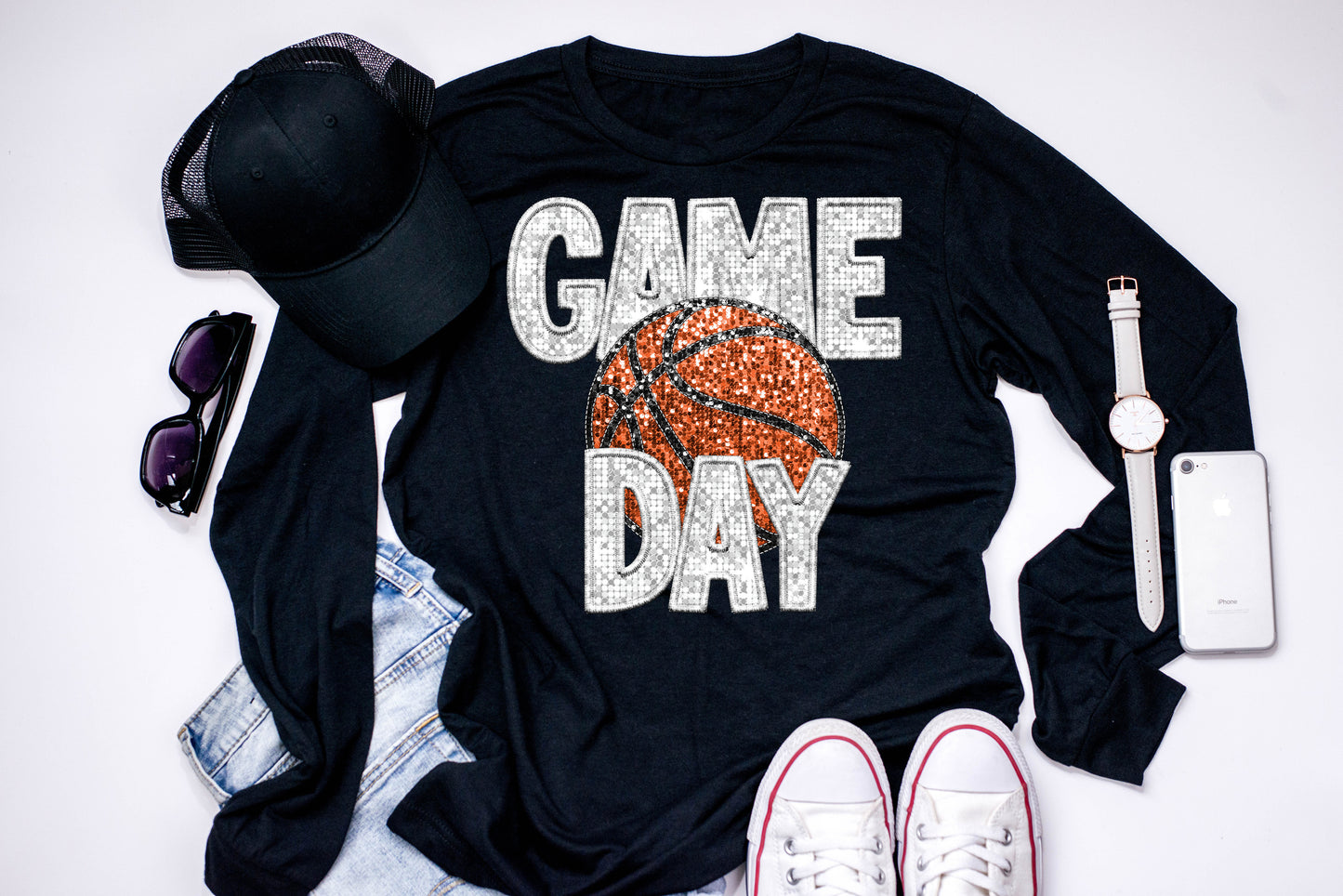 Game Day Basketball Sequin