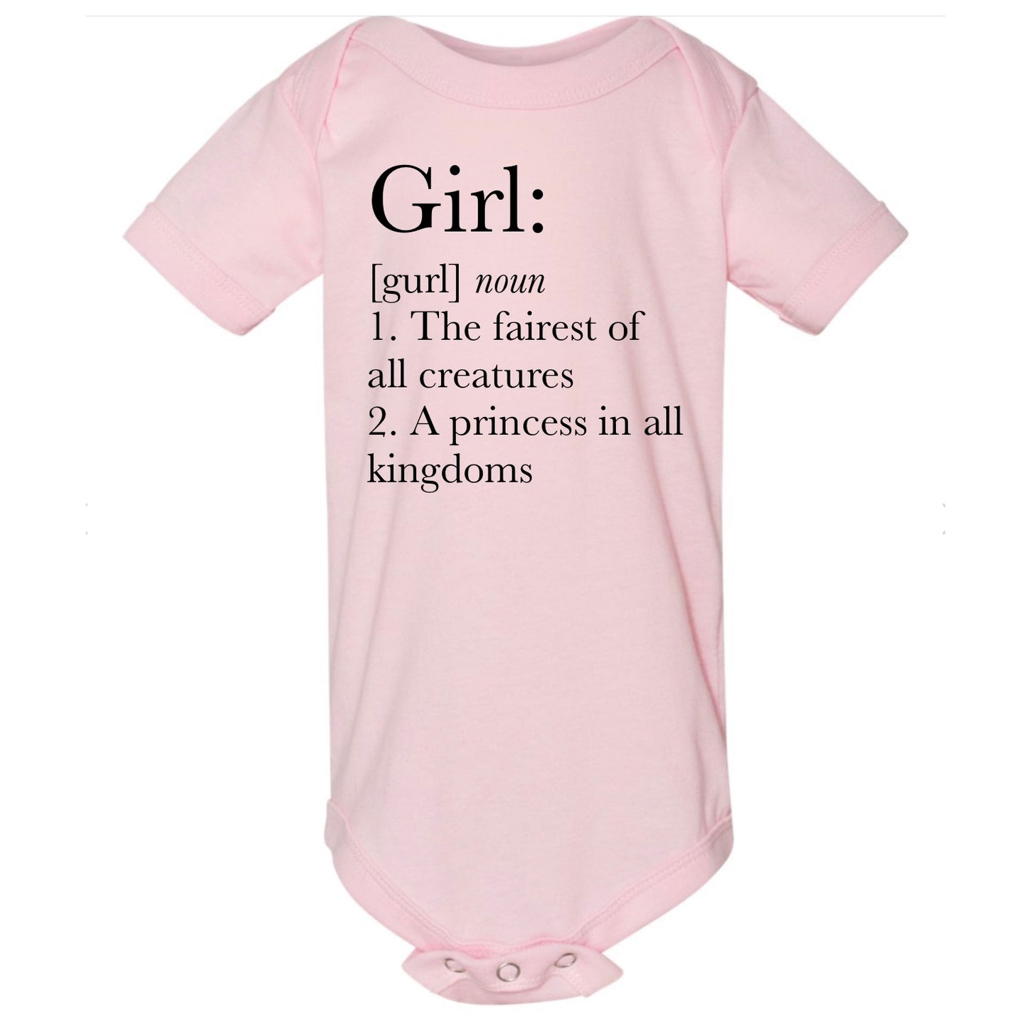 Girl Definition onesie
