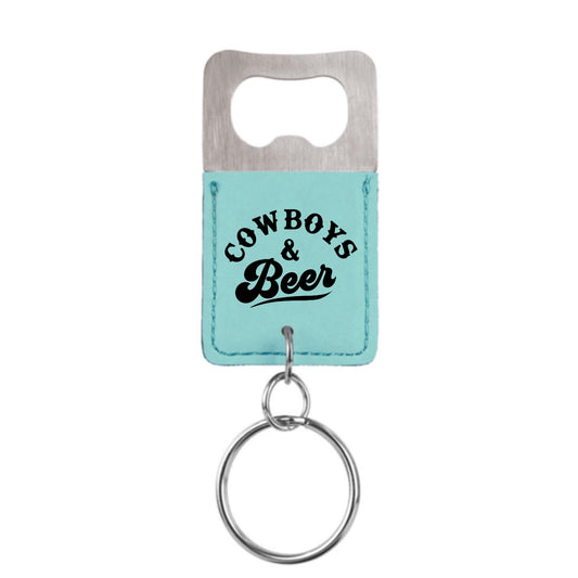 Cowboys & Beer Bottle Opener Keychain