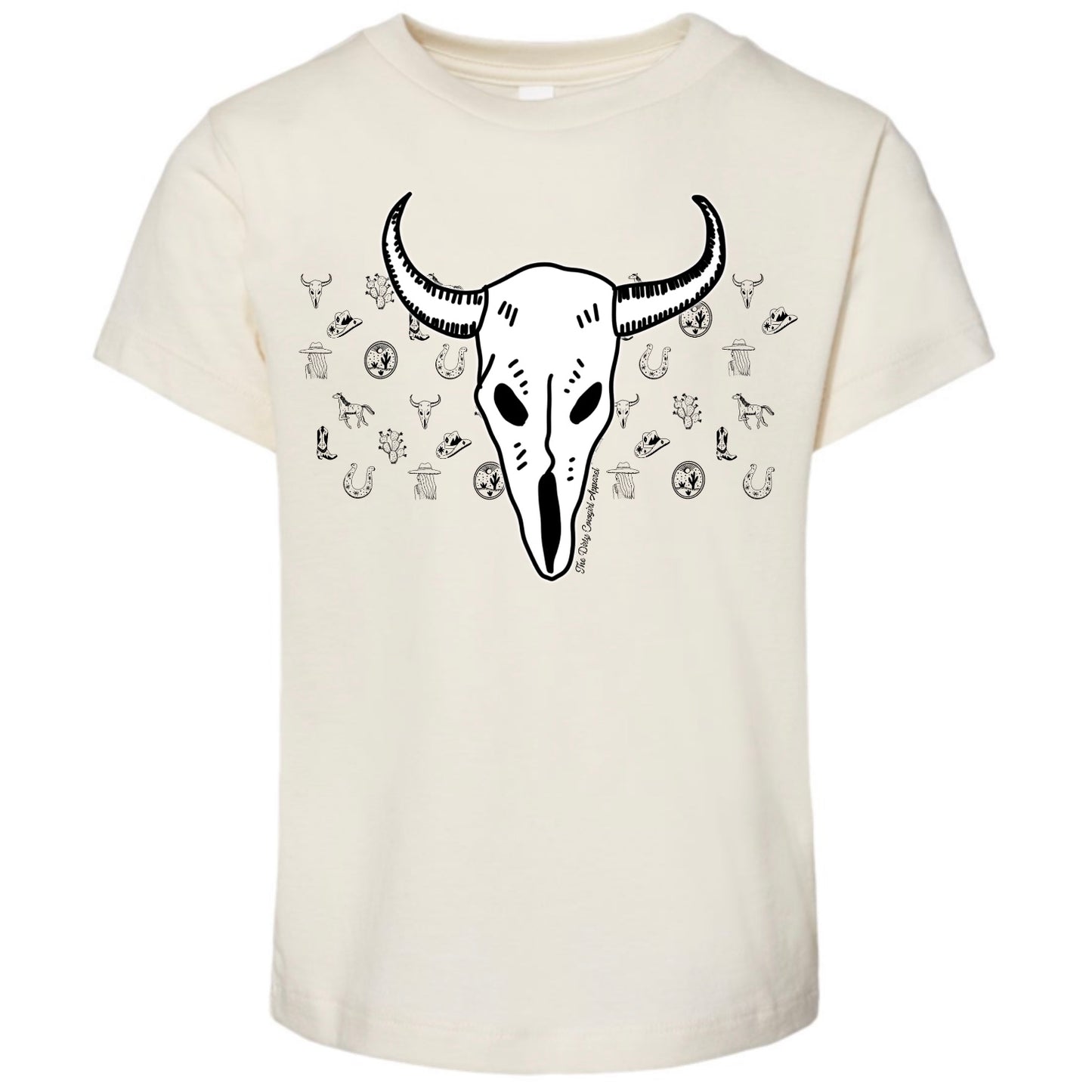 Bison Skull Sketch ToddlerTee