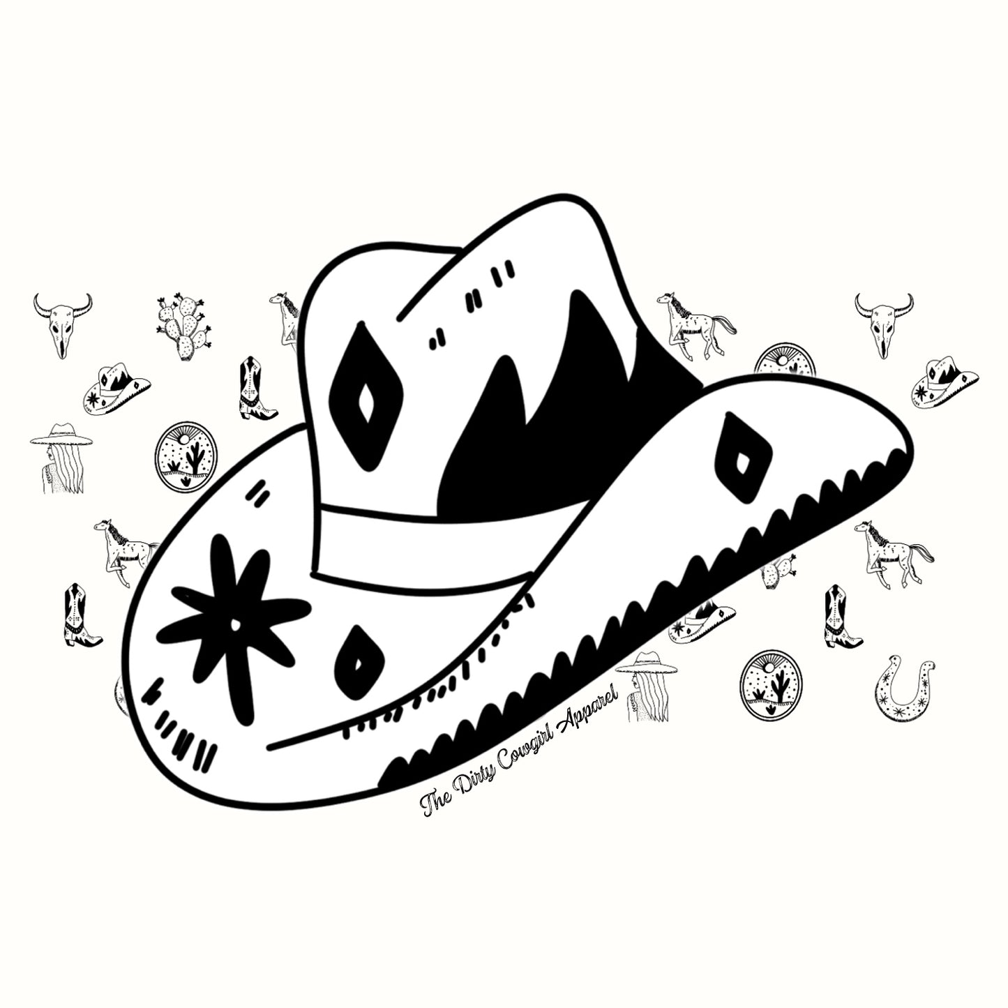 Cowboy Hat Sketch Youth Tee