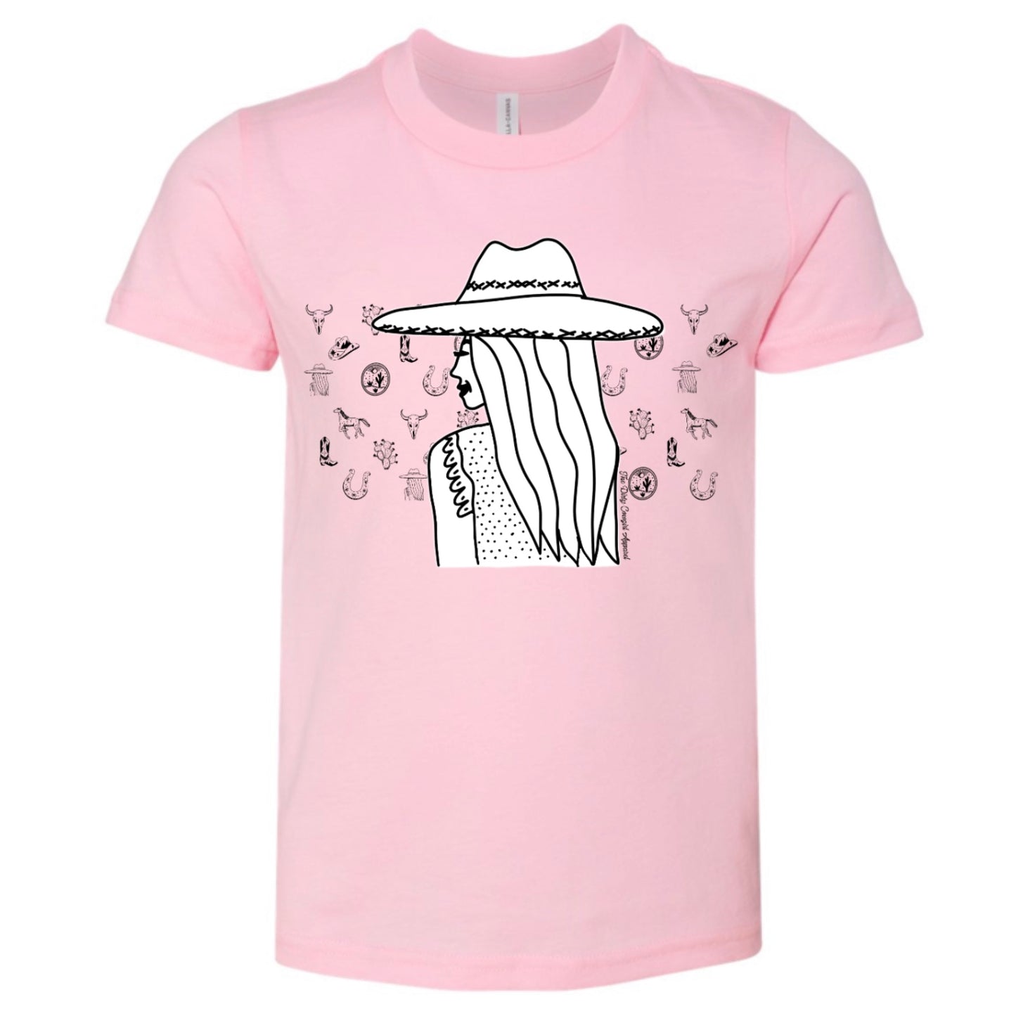 Cowgirl Sketch Youth Tee
