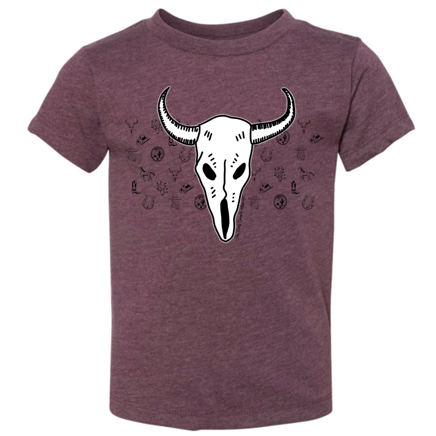 Bison Skull Sketch ToddlerTee