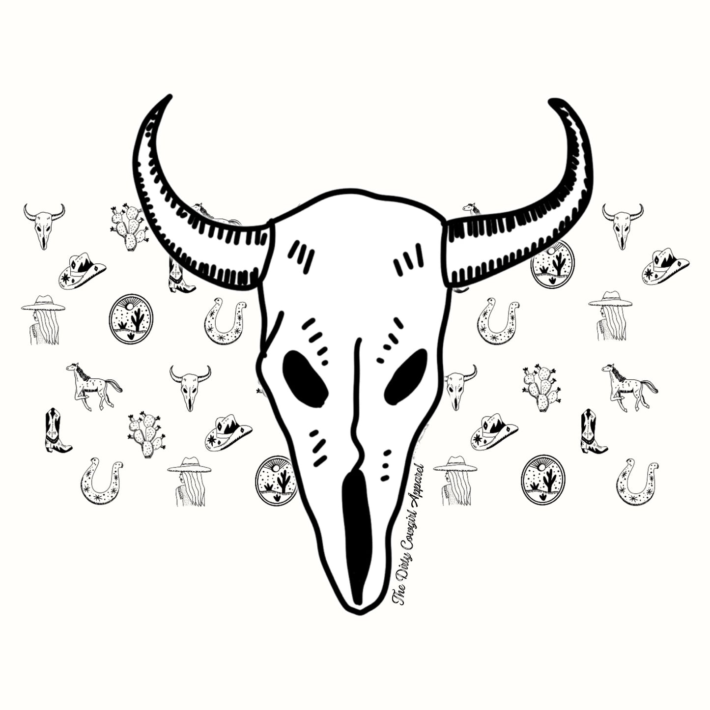 Bison Skull Sketch Youth Tee
