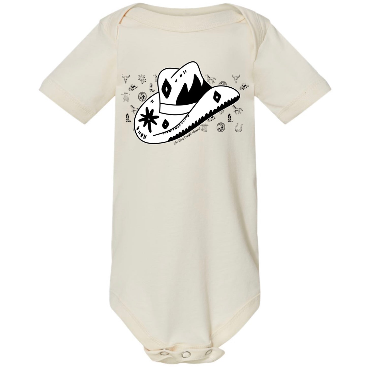 Cowboy Hat Sketch Onesie