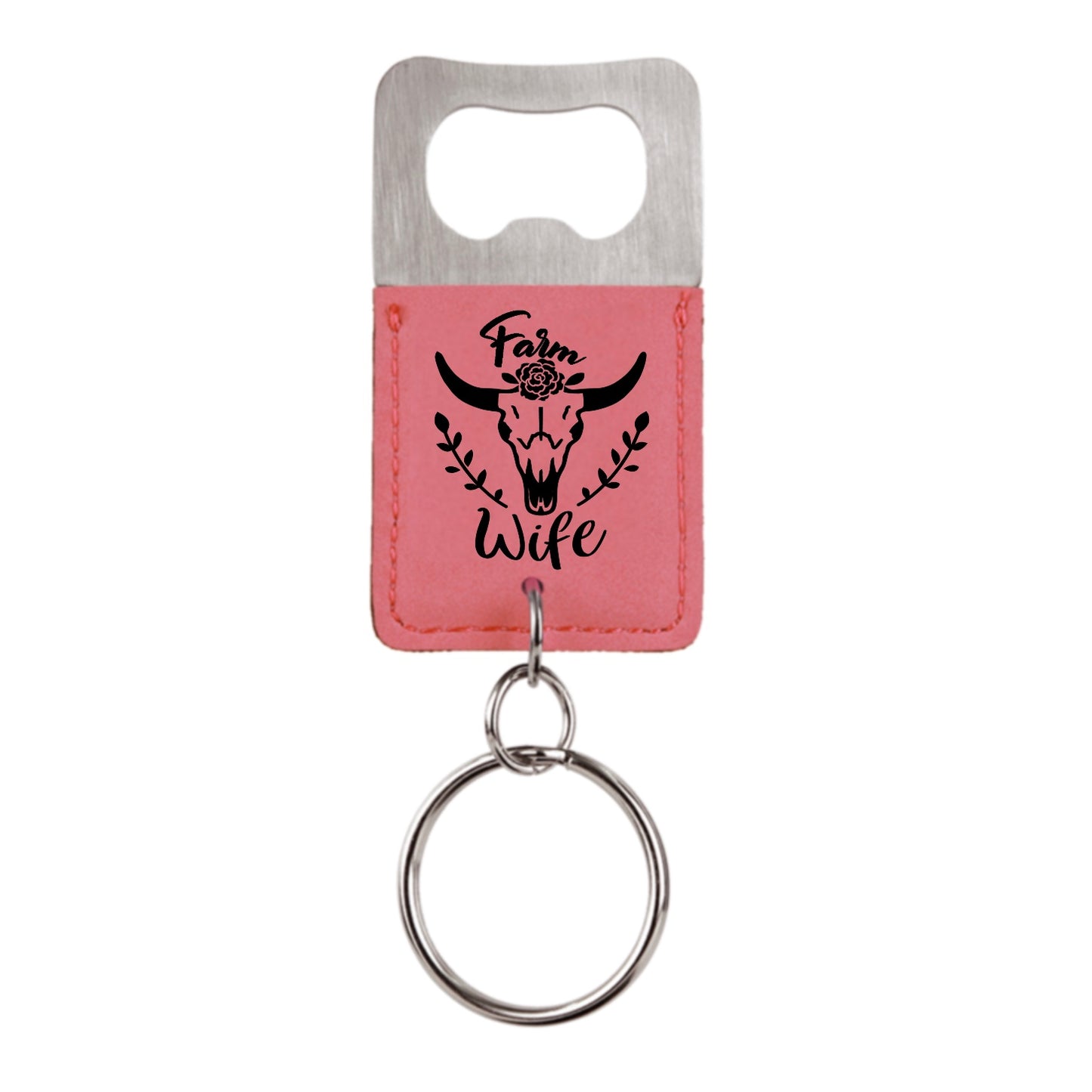 FARM WIFE Bottle Opener Keychain