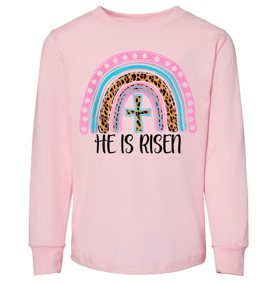 He is Risen Rainbow Toddler Long Sleeve