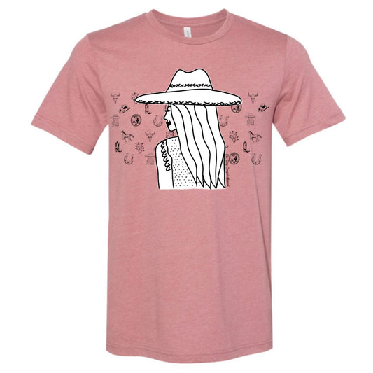 Cowgirl Sketch Youth Tee