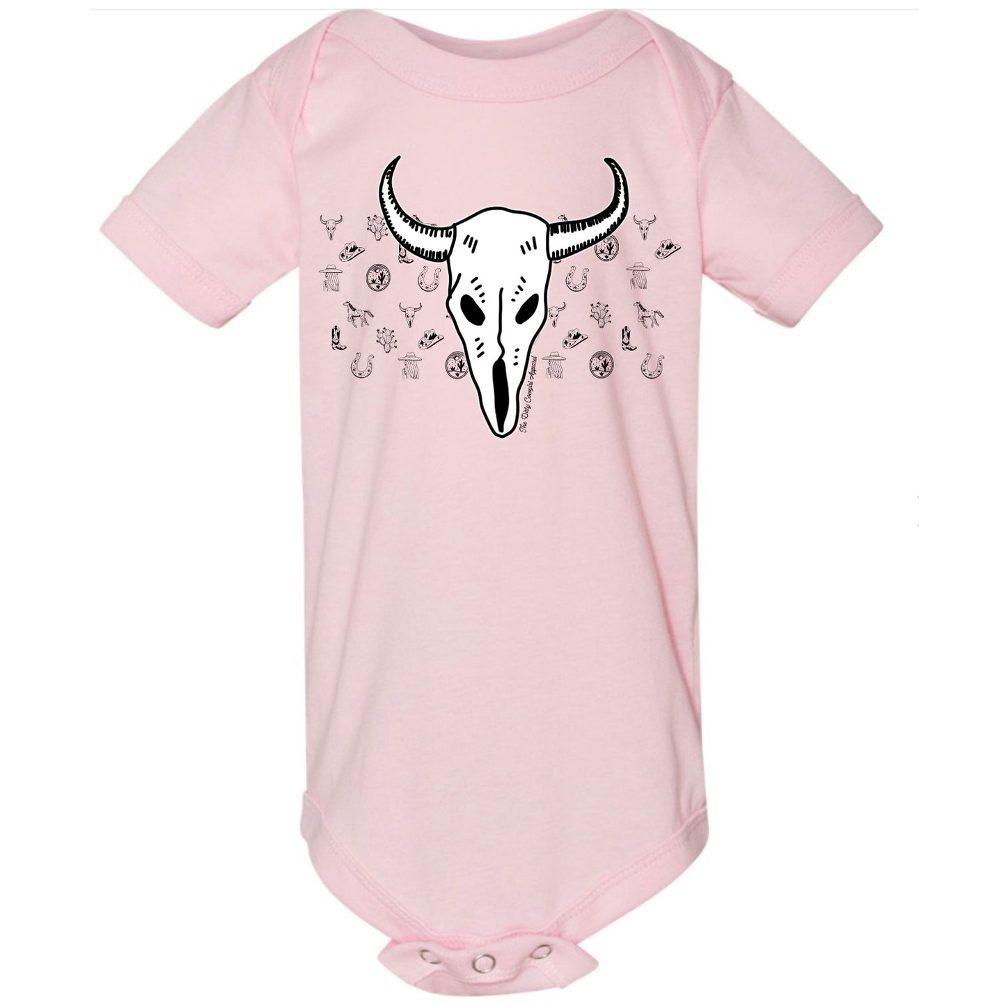 Bison Skull Sketch Onesie