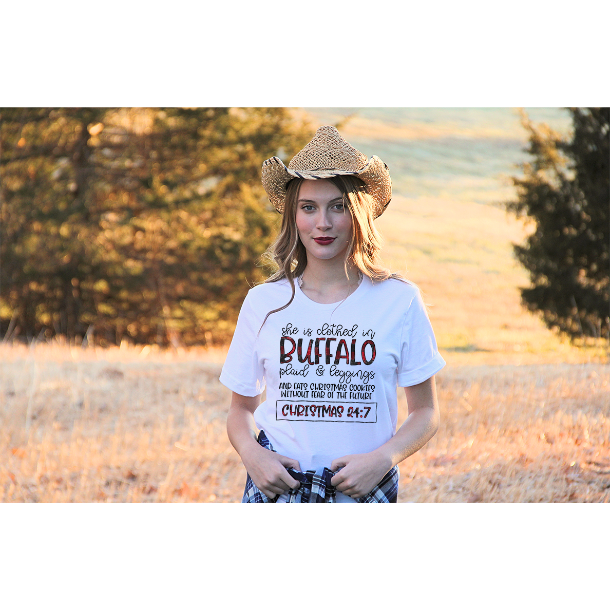 Christmas 24:7 Buffalo Plaids and Leggings T-Shirt