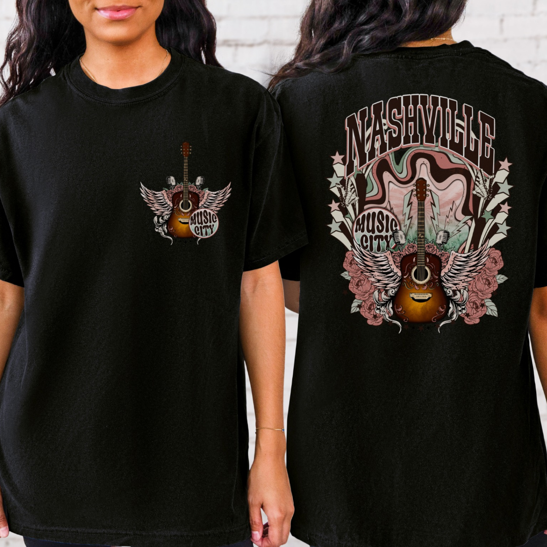 Nashville Music City Pocket Tee