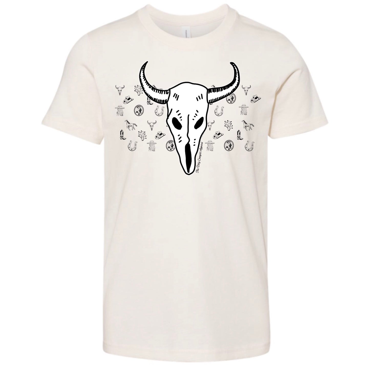 Bison Skull Sketch Youth Tee