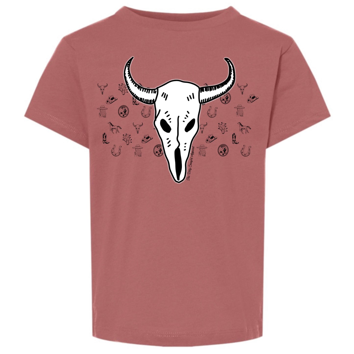 Bison Skull Sketch ToddlerTee