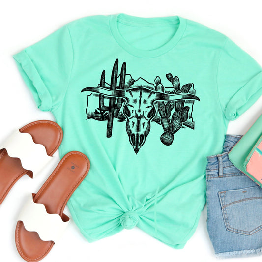 Skull and Cactus