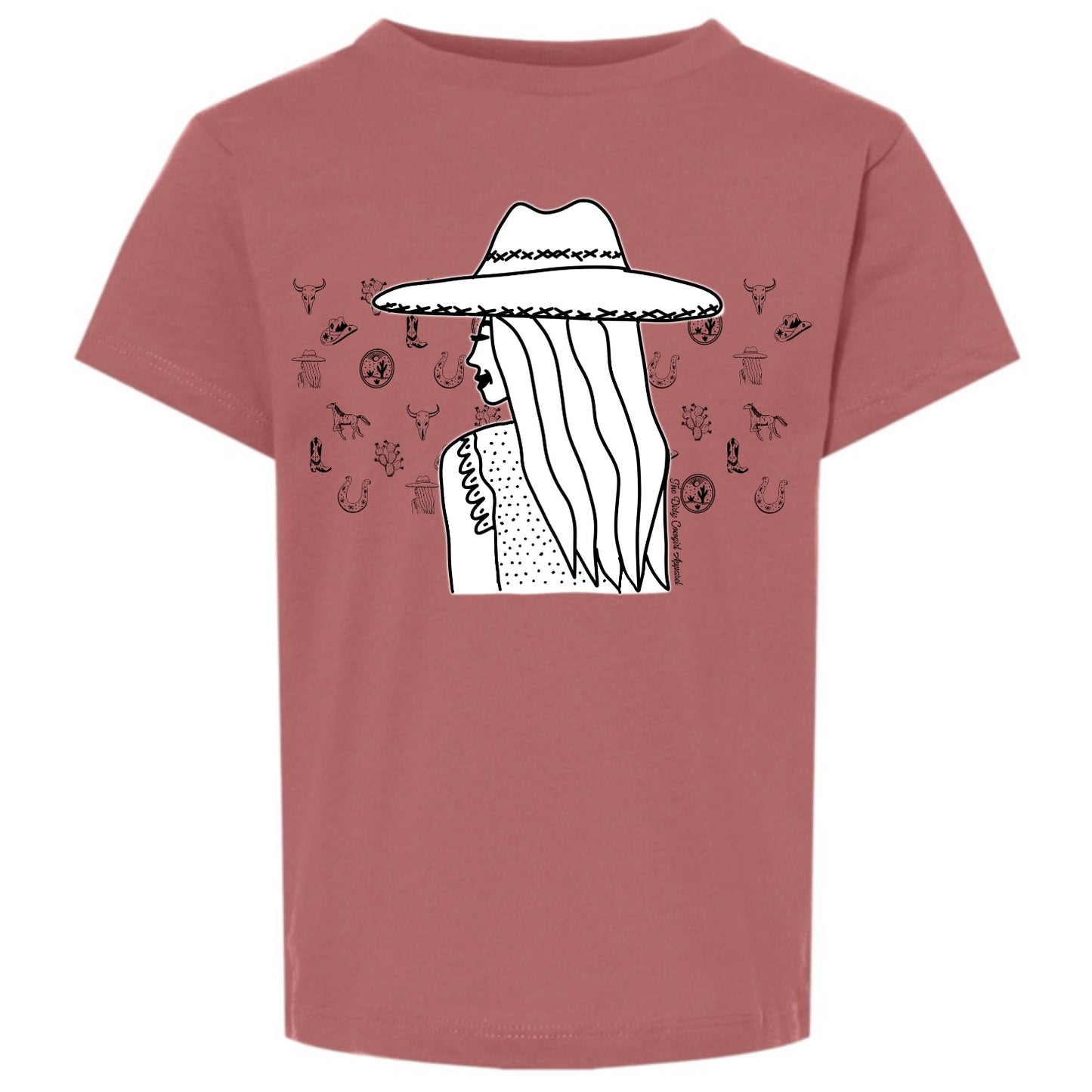 Cowgirl Sketch ToddlerTee