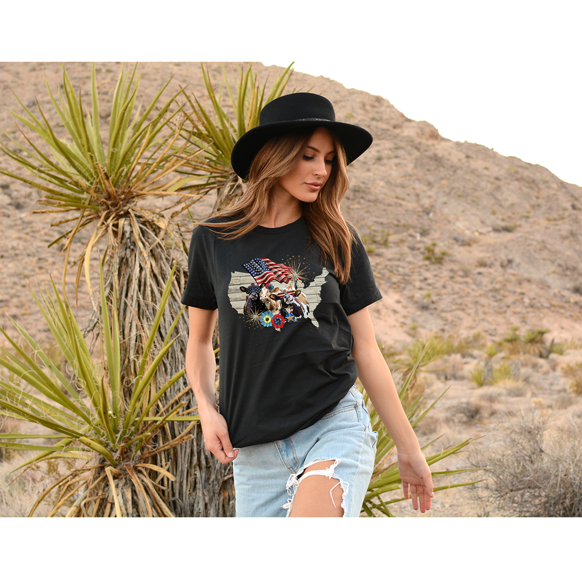 Farming American Flag T-Shirt