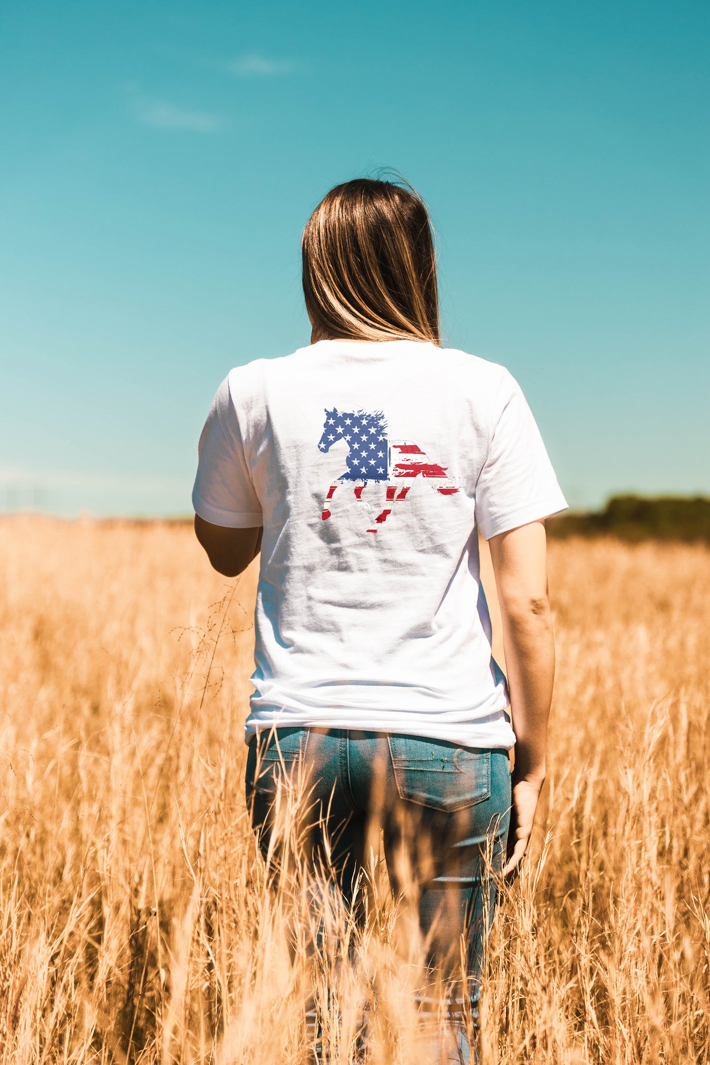 Prancing American Horse Tee