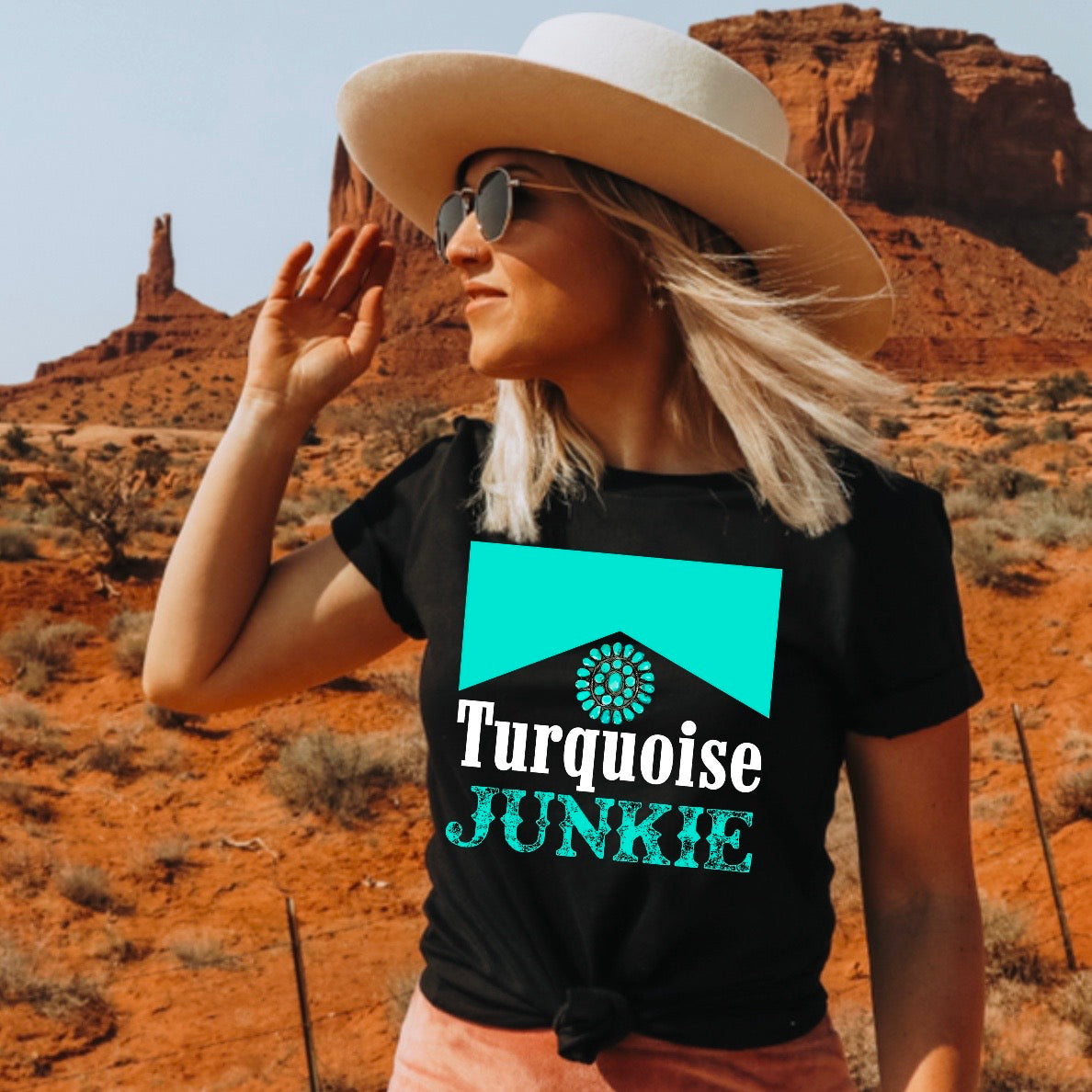 Turquoise Junkie Tee