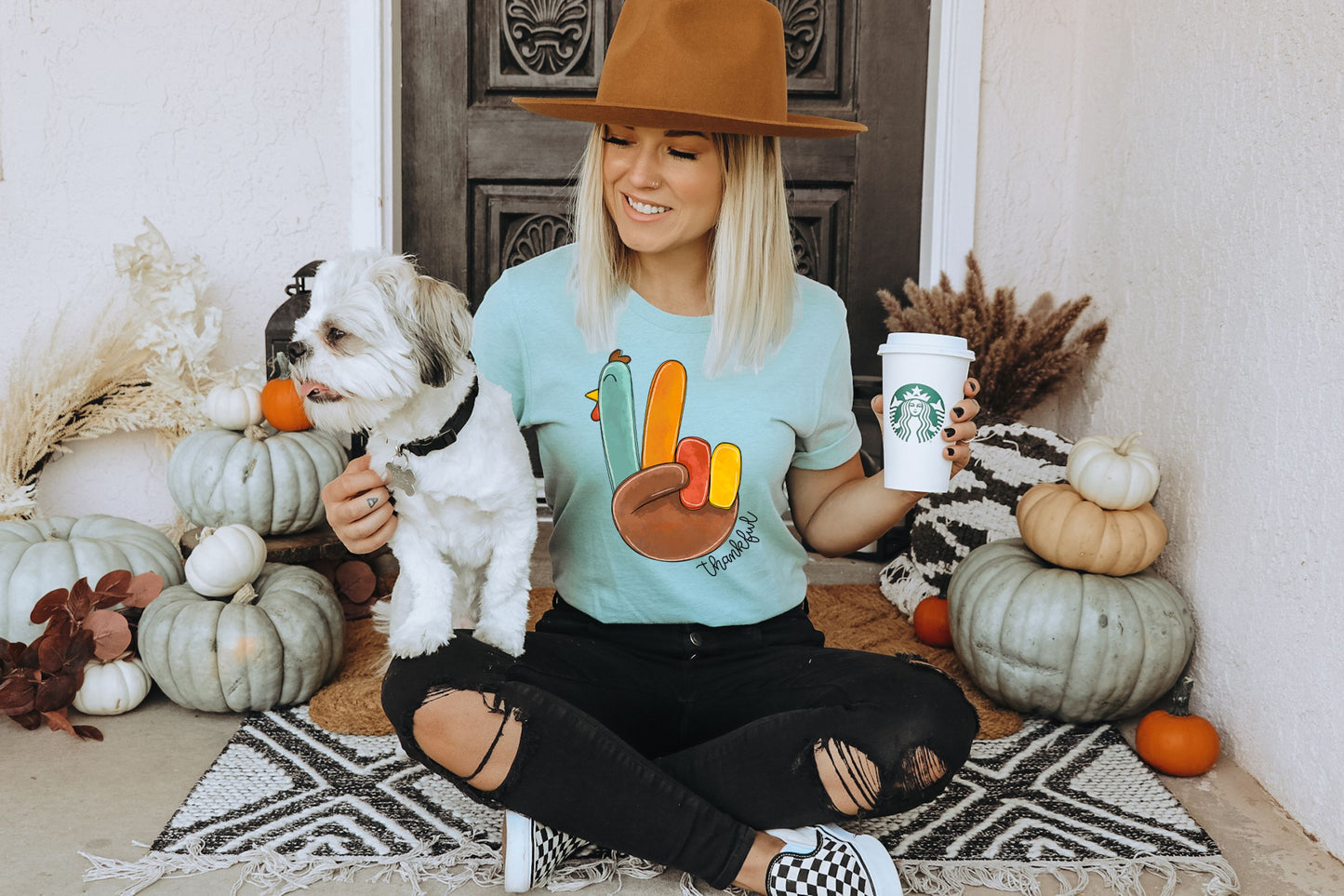 Thankful Peace Turkey T-Shirt