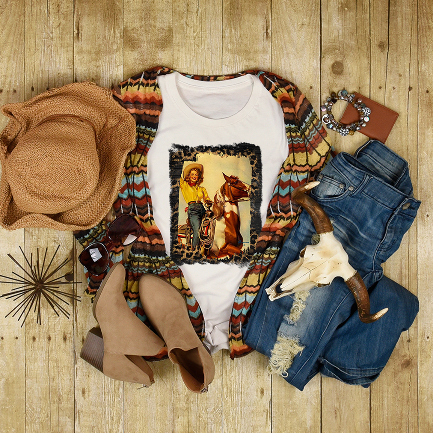 Vintage Cowgirl Rodeo T-Shirt