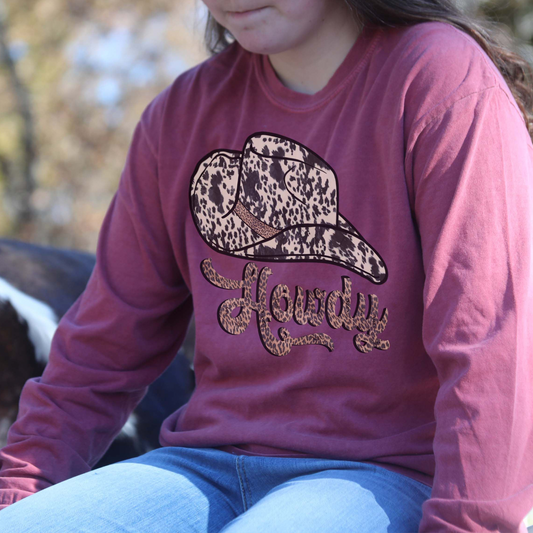 Howdy Hat Leopard Longsleeve