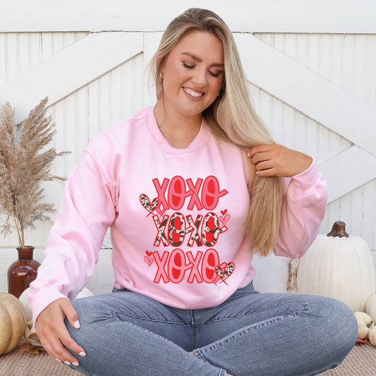XOXO Cow Pattern Sweatshirt