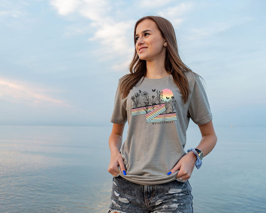 Wildflowers Colorful Retro T-Shirt