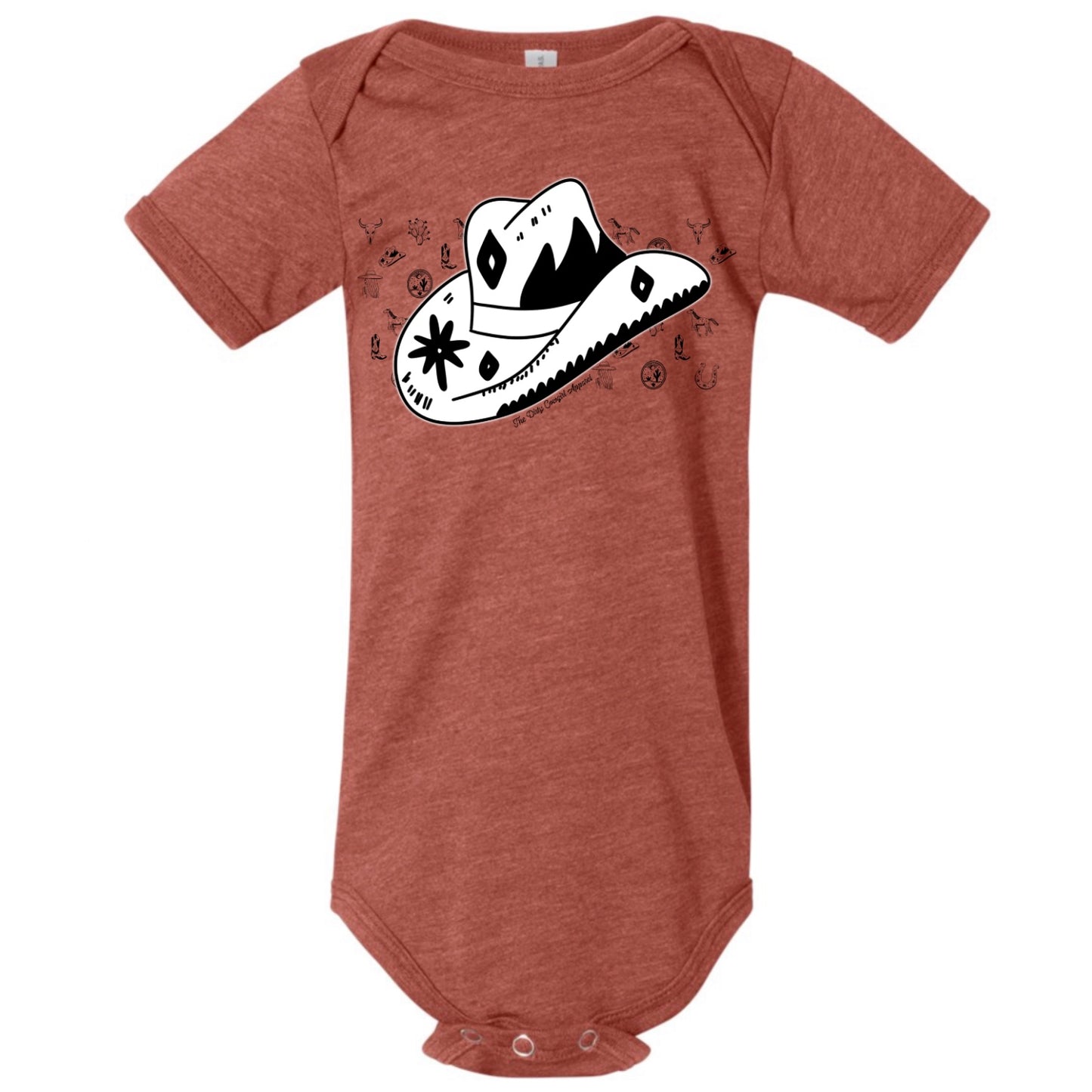 Cowboy Hat Sketch Onesie