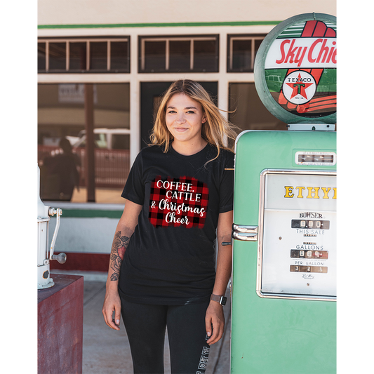 Coffee Cattle and Christmas Cheer T-Shirt