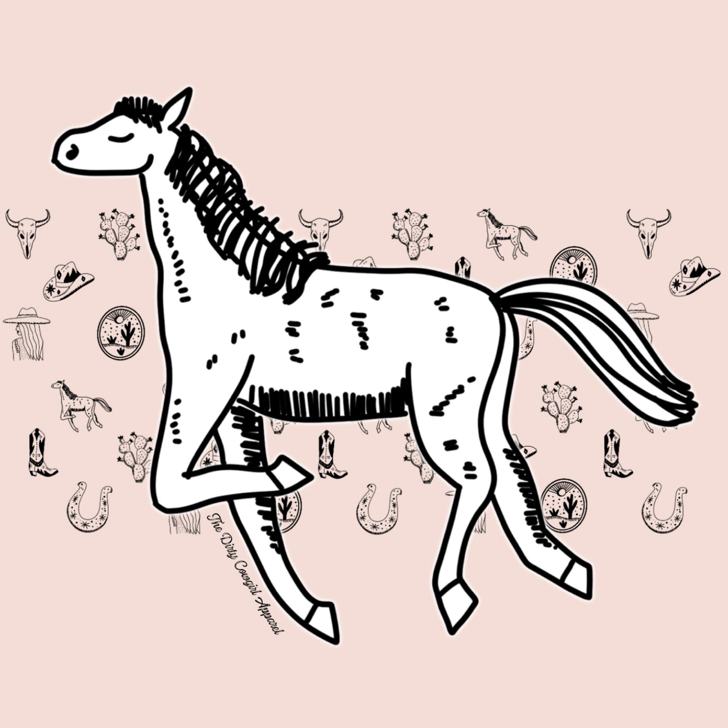 Horse Sketch Onesie