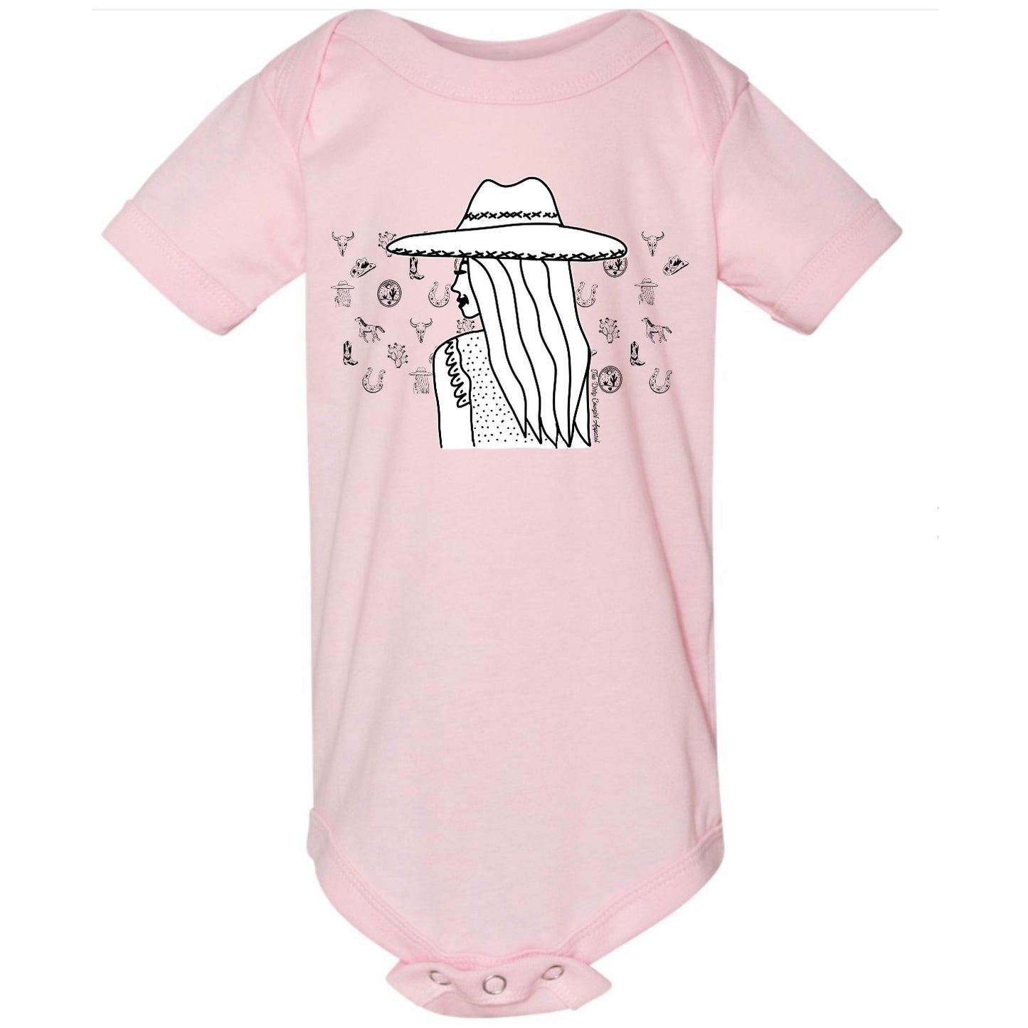 Cowgirl Sketch Onesie