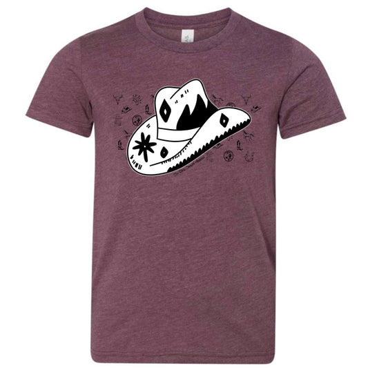 Cowboy Hat Sketch Youth Tee