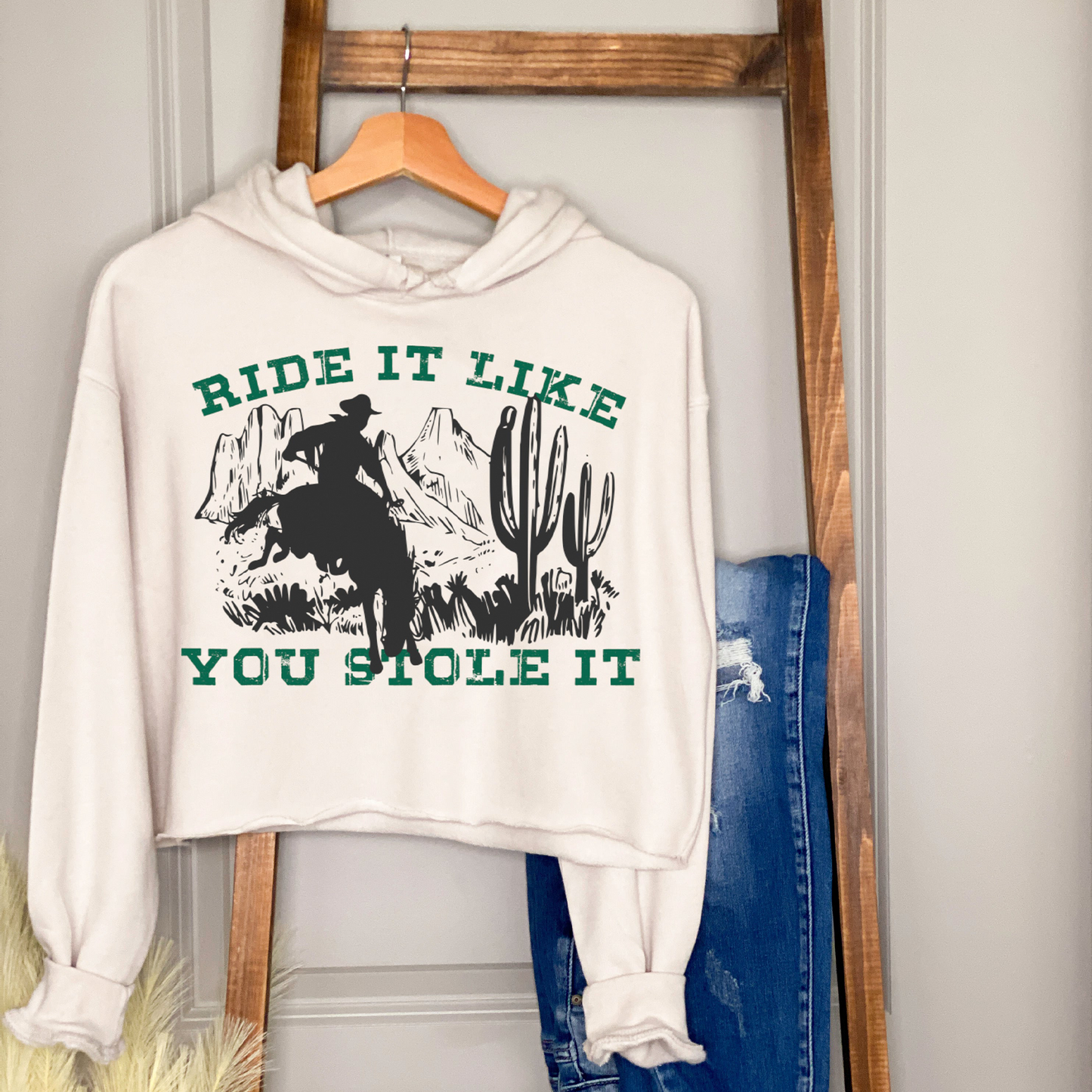 Ride it Like you Stole it Cropped Hoodie